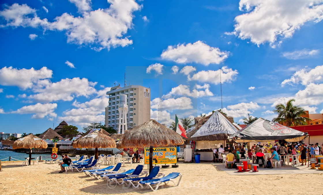 "Cozumel Beach Bar and Hotel" by Darryl Brooks - $10.71 "Cozumel Beach Bar and Hotel" stock image