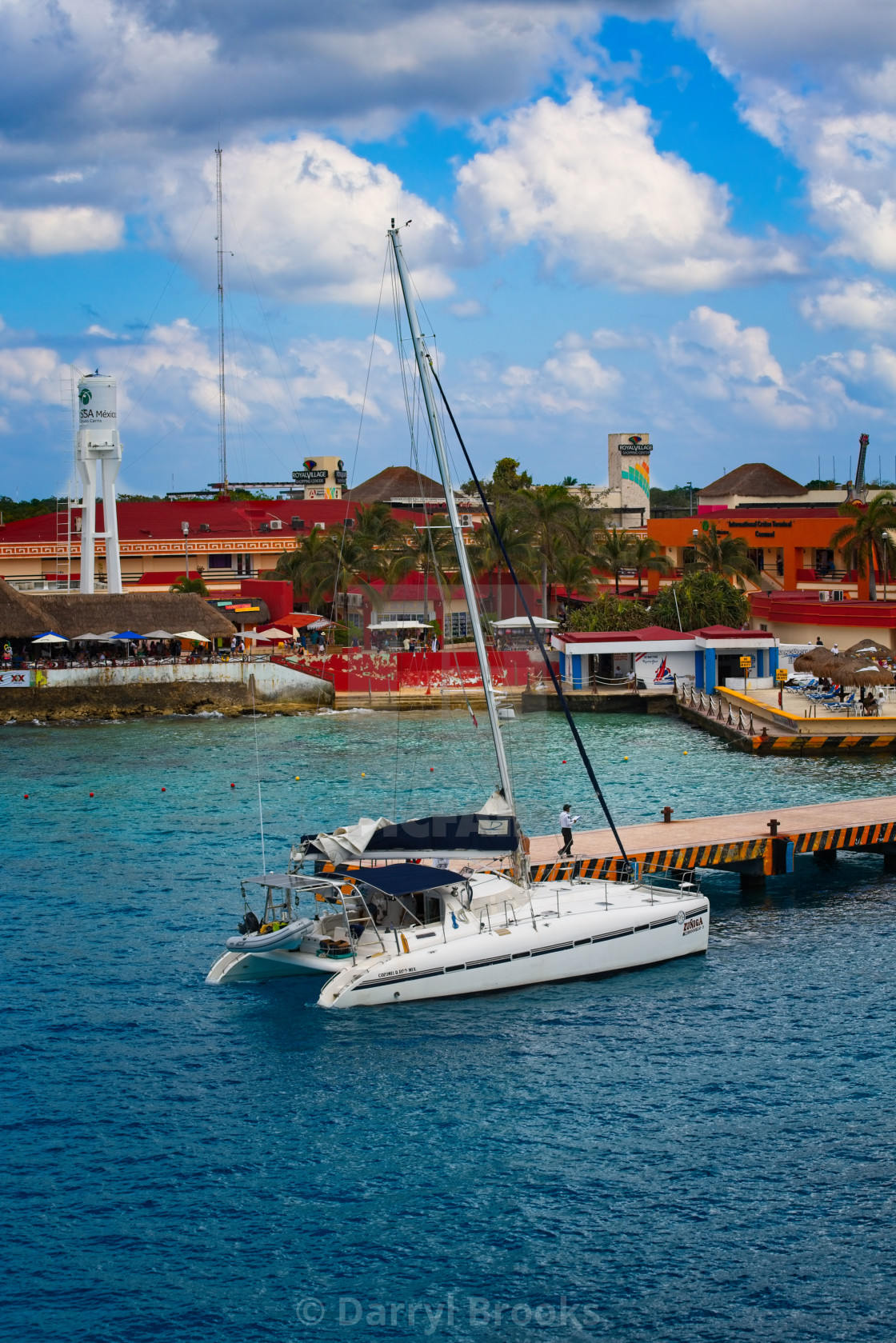 "Catamaran at Cozumel Dock" by Darryl Brooks - $10.71 "Catamaran at Cozumel Dock" stock image