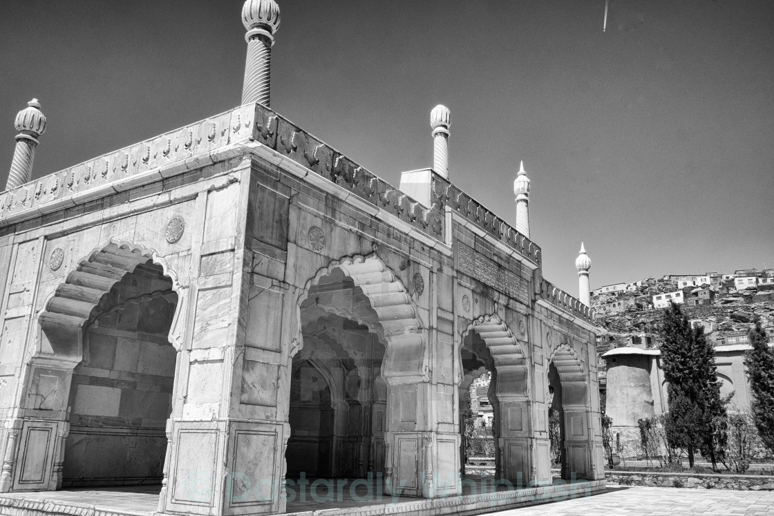 "White Marble Mosque - Kabul" stock image