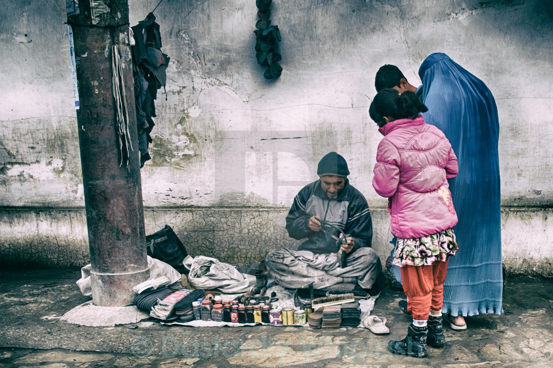 "Street Shoe Repairs" stock image