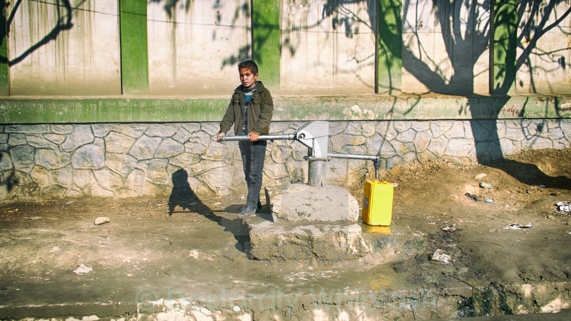 "Pumping Water" stock image