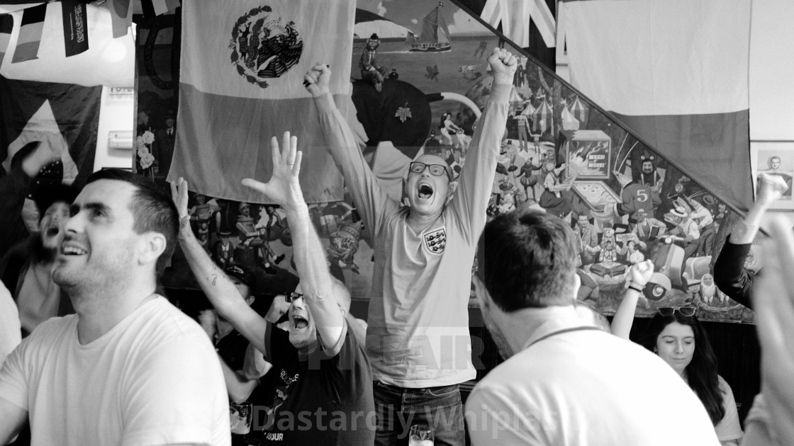 "The World Cup - When your team scores...." stock image