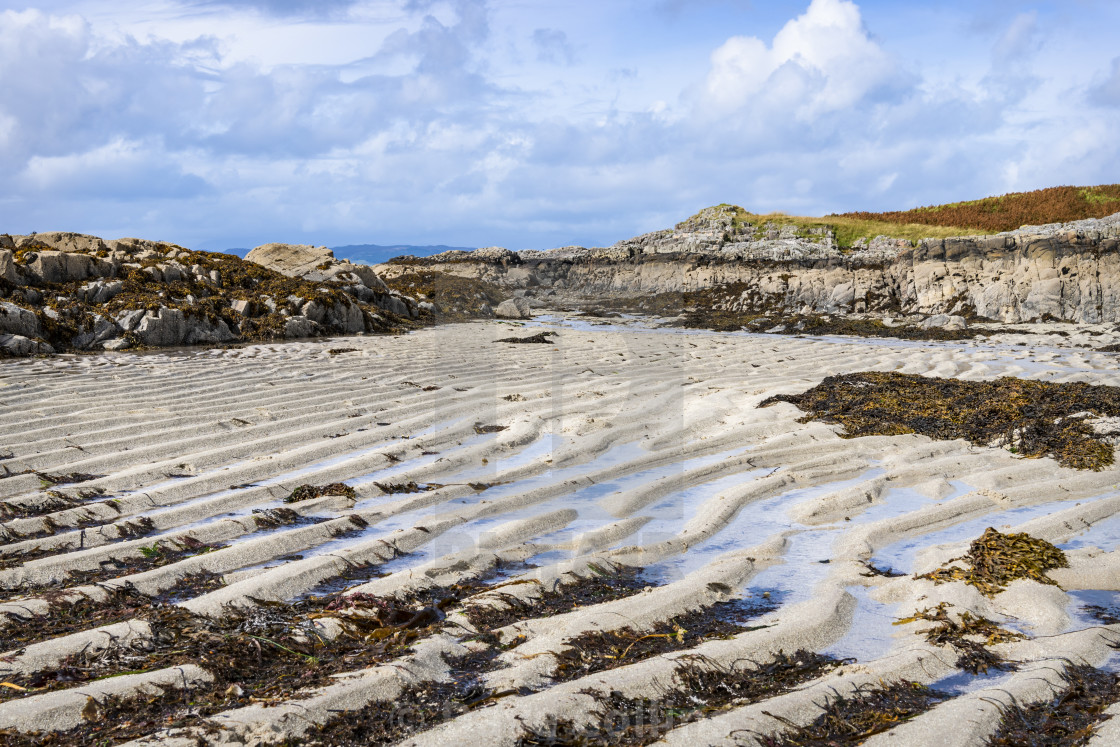 "Sand Ridges, Arisaig Beach" stock image