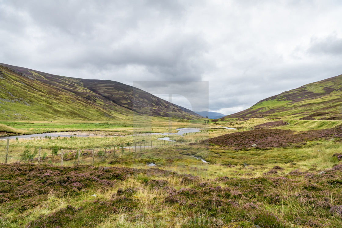 "Clunie Water, Near Auchallater, Aberdeenshire, Scotland" stock image