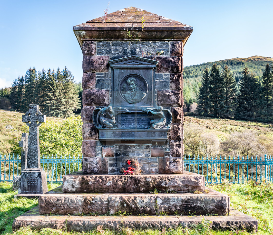 "Captain John Lauder Memorial, Glenbranter, Argyll and Bute, Scotland" stock image