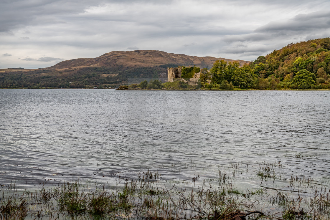 "Old Castle Lachlan, Loch Fyne, Scotland" stock image