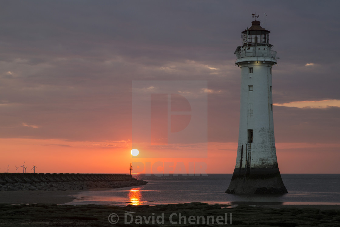 "Perch Rock Lighthouse" by David Chennell - £12.40 "Perch Rock Lighthouse" stock image