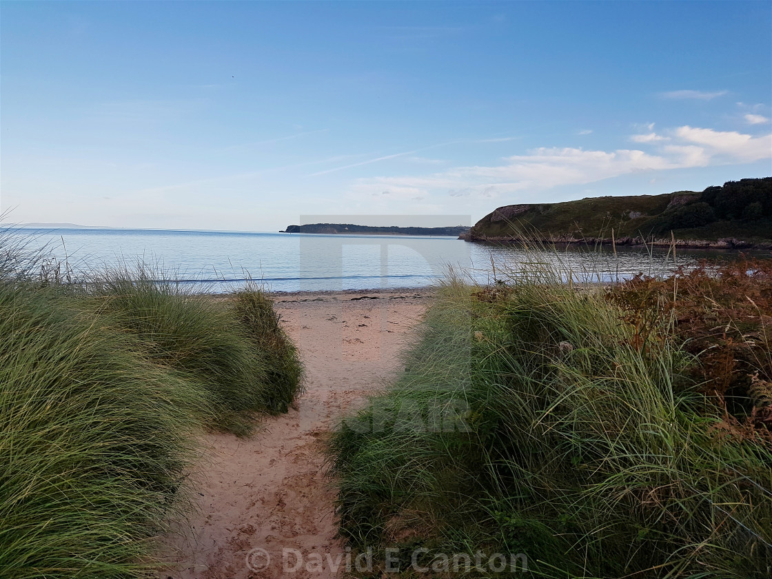 "Tenby South Beach near Penally" stock image