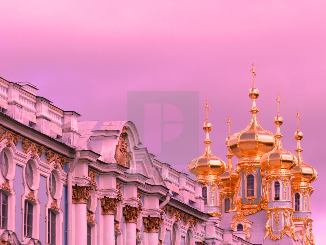 "Sunset at Catherine Palace, St Petersburg" stock image