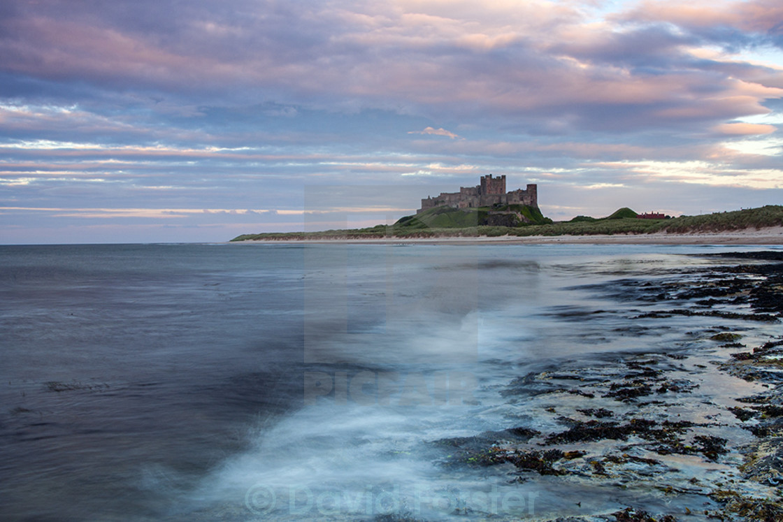 "Bamburgh Castle, Northumberland UK" stock image