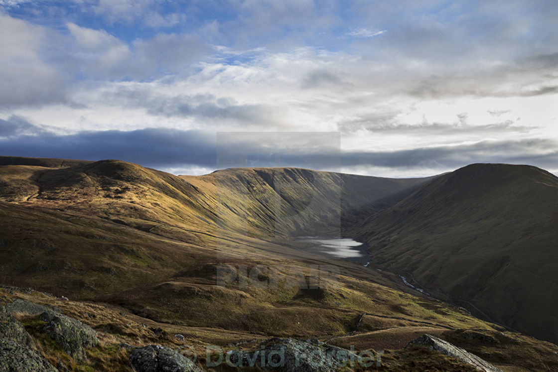 "Hayswater Tarn and the High Street Fells, Lake District, Cumbria, UK" stock image