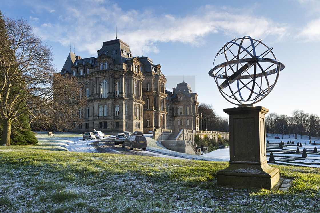 "The Bowes Museum and the Armillary Sphere Barnard Castle Teesdale, County Durham, England, UK" stock image