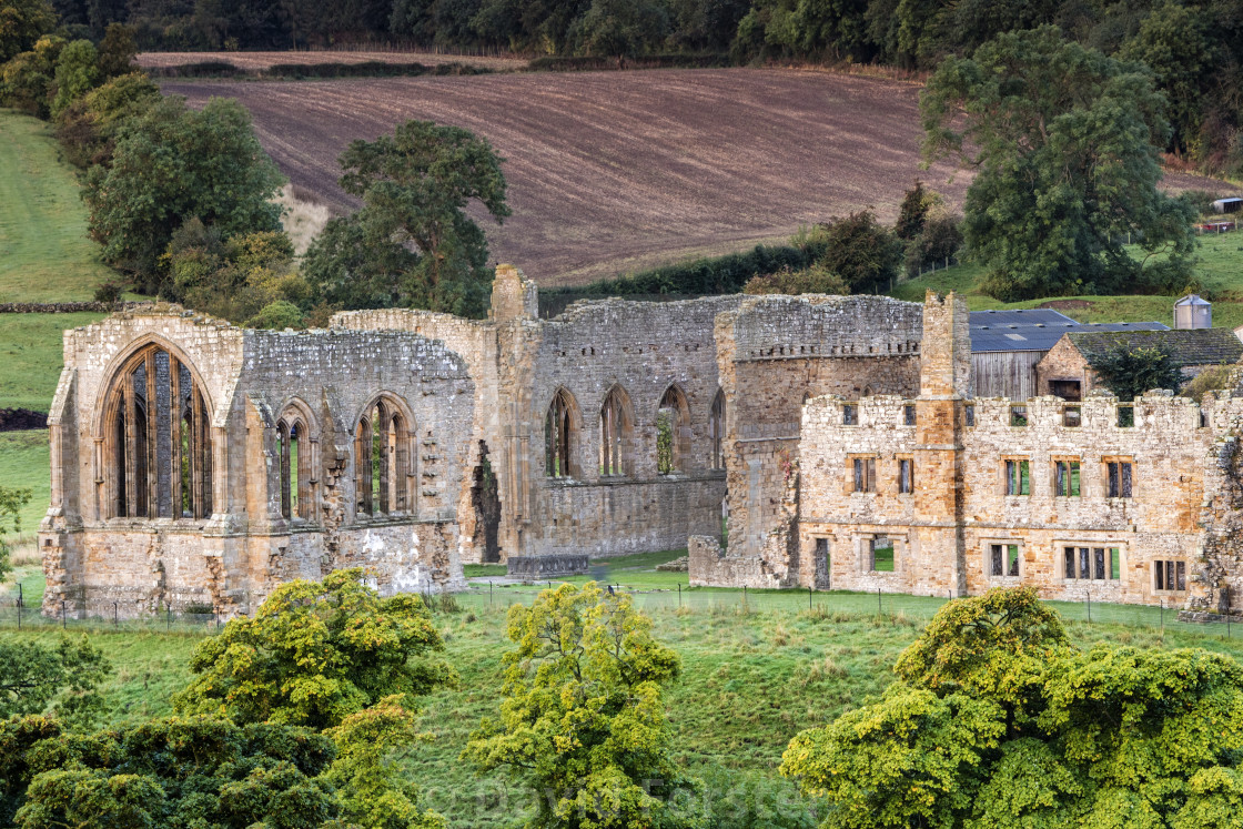 "The Ruins of Egglestone Abbey near Barnard Castle, County Durham" stock image