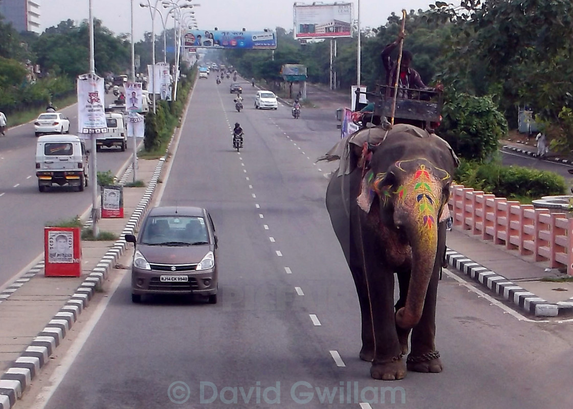 "Jaipur traffic" stock image