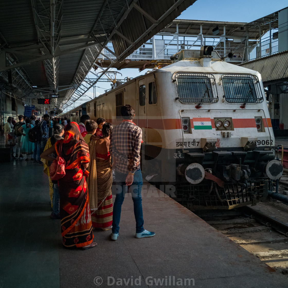 "Waiting for the train" by David Gwillam - $15.31 "Waiting for the train" stock image