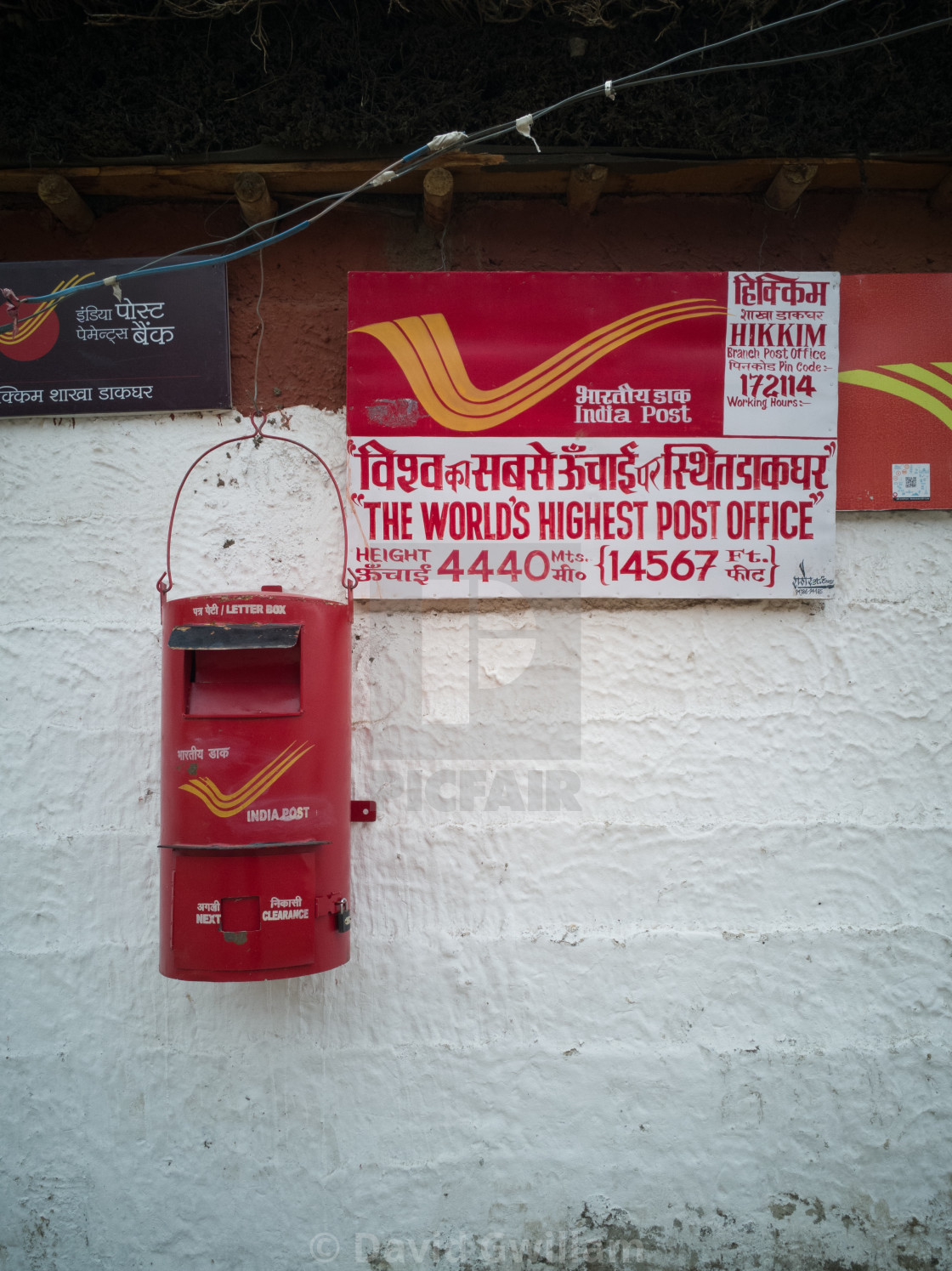 "The highest Post Office in the world" by David Gwillam - $15.31 "The highest Post Office in the world" stock image