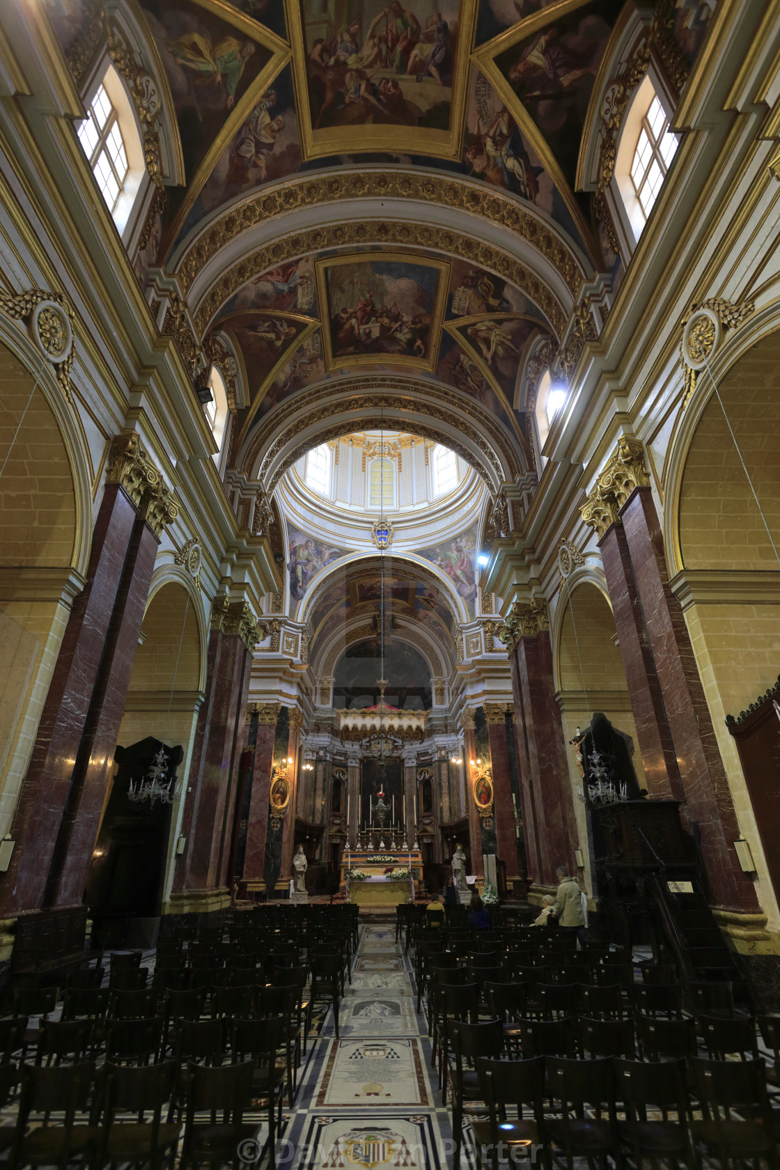 Interior Of St Paul S Cathedral Silent City Of Mdina Malta