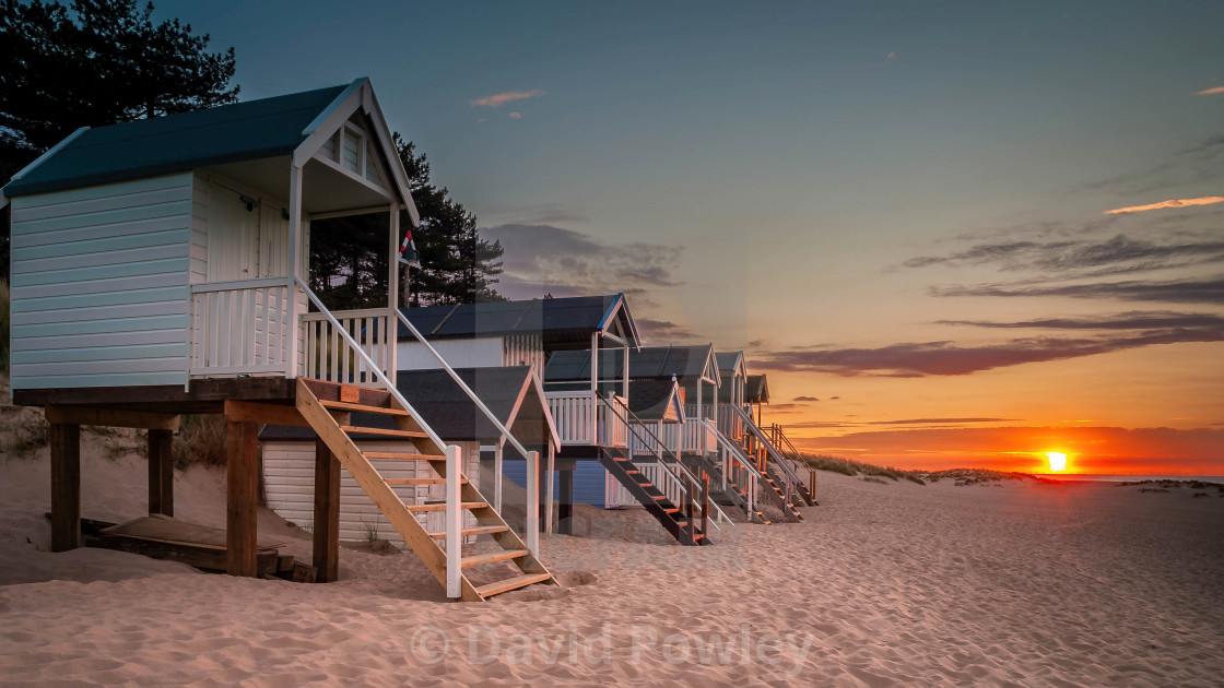 "Sunset over Wells-next-the-sea Beach 2" stock image