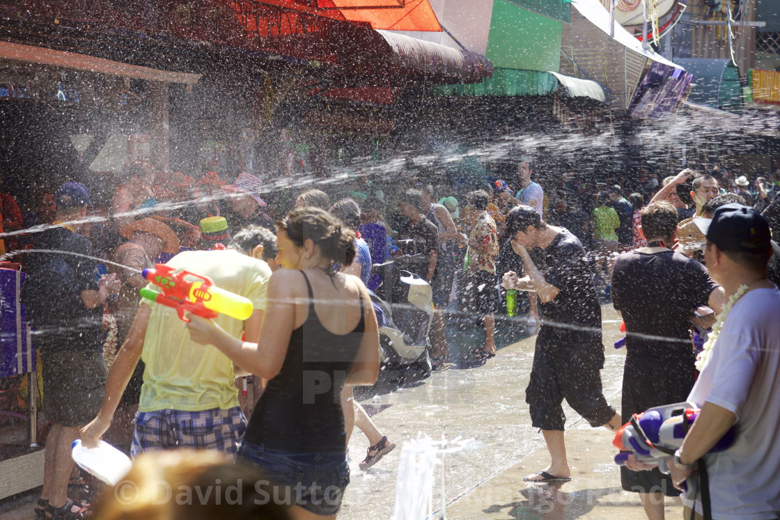 "Thai water festival" stock image