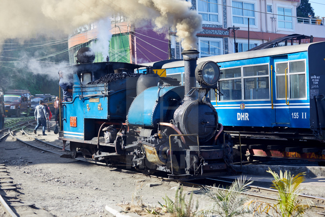 "The Darjeeling Himalayan Railway. The UNESCO World Heritage site is often..." stock image