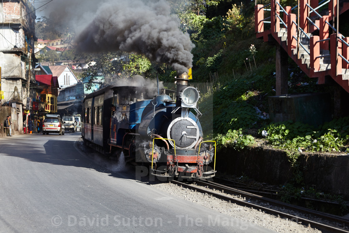 "The Darjeeling Himalayan Railway. The UNESCO World Heritage site is often..." stock image