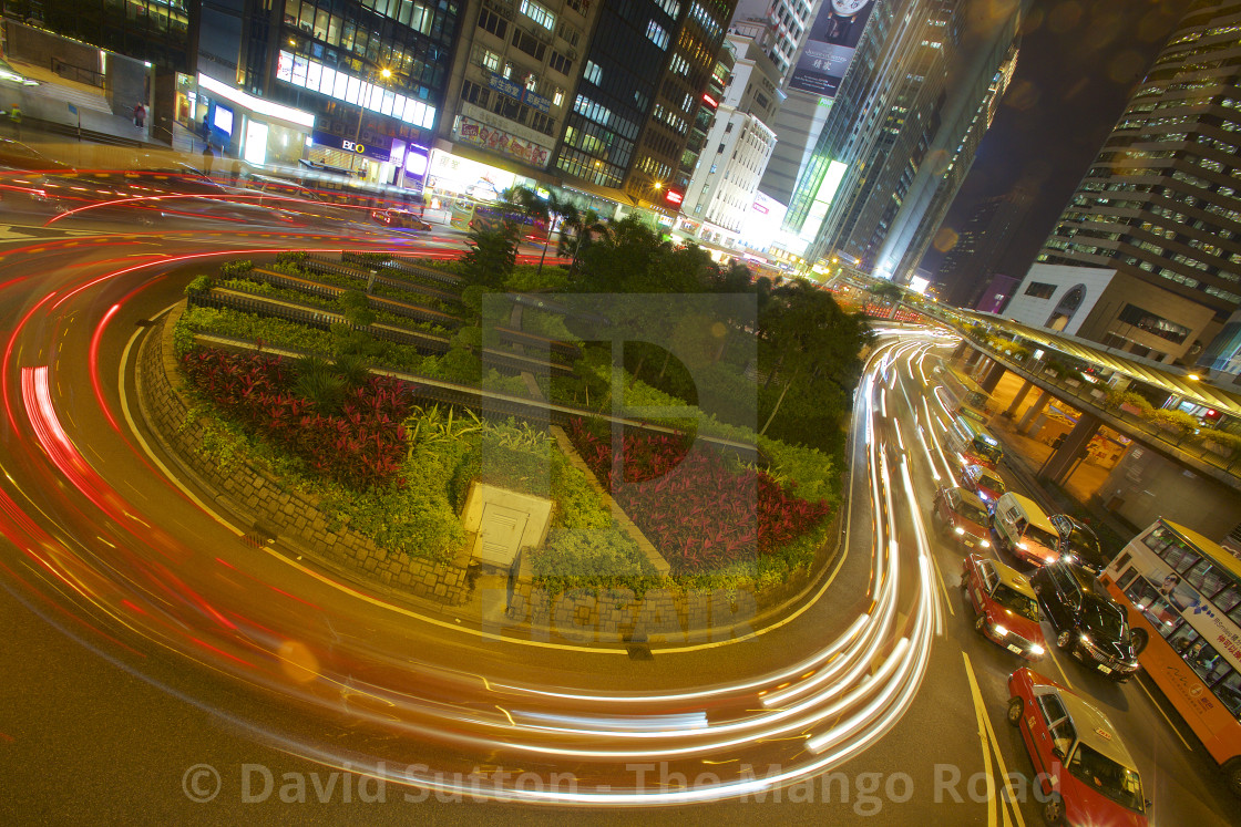 "Hong Kong at night" stock image