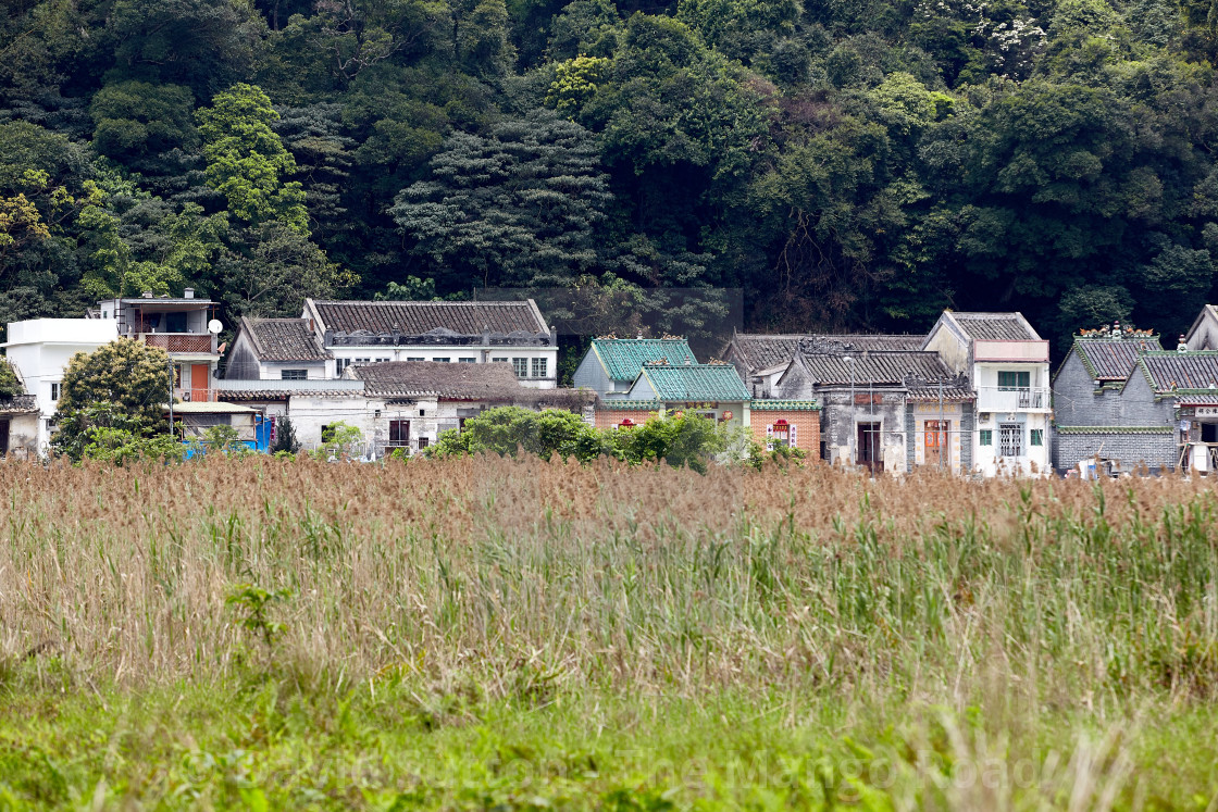 "New Territories Village, Hong Kong" stock image