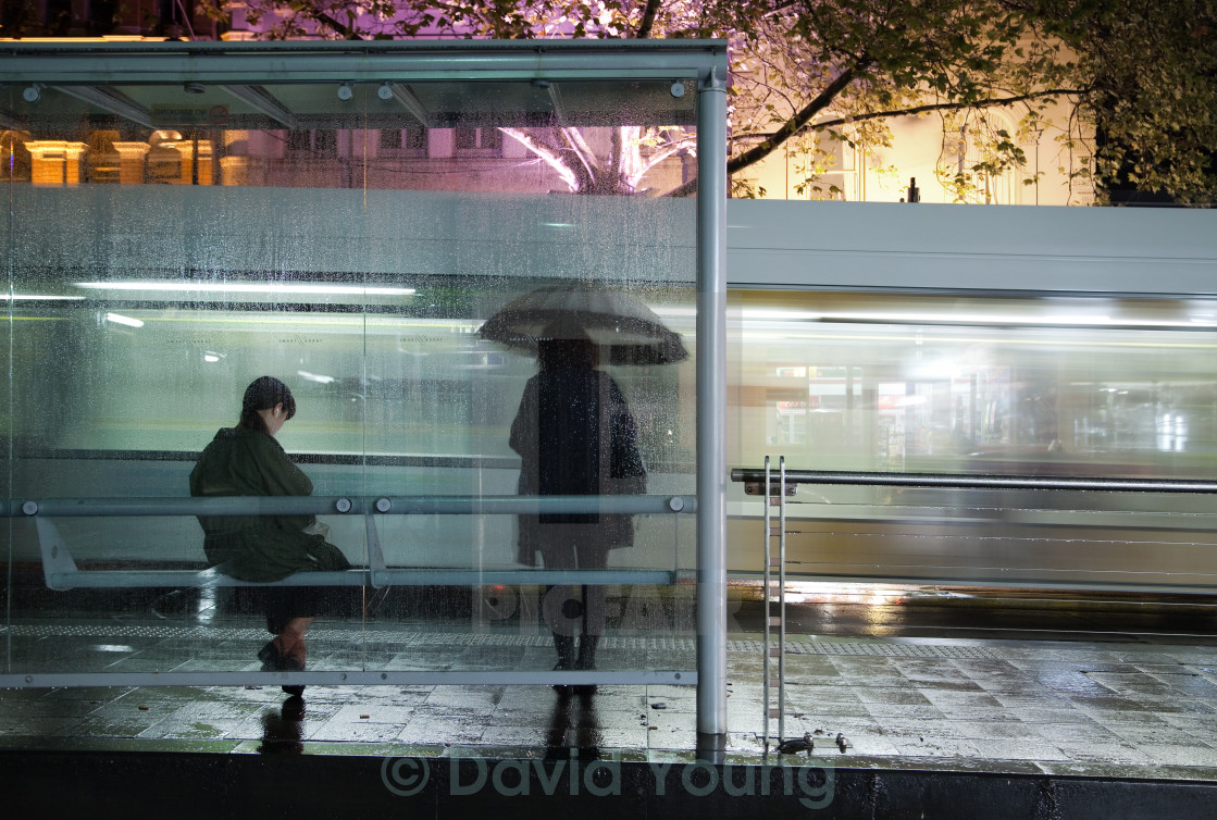 "Melbourne in the Rain" stock image