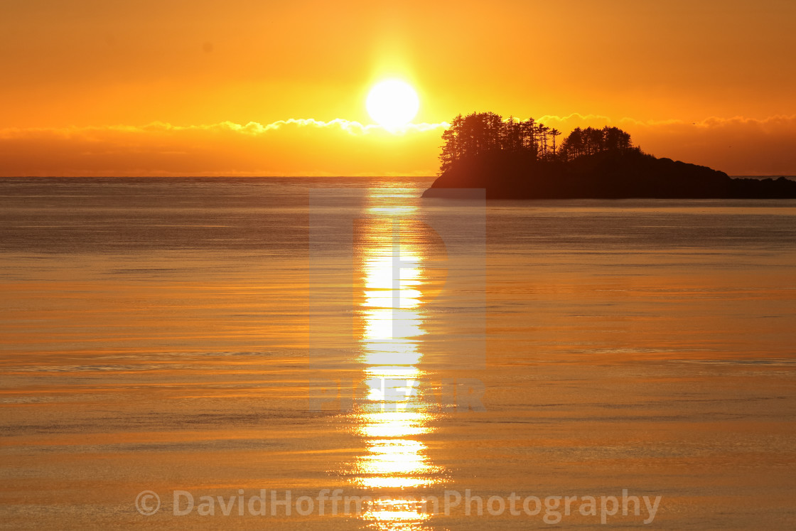 "Sunset over ocean" stock image