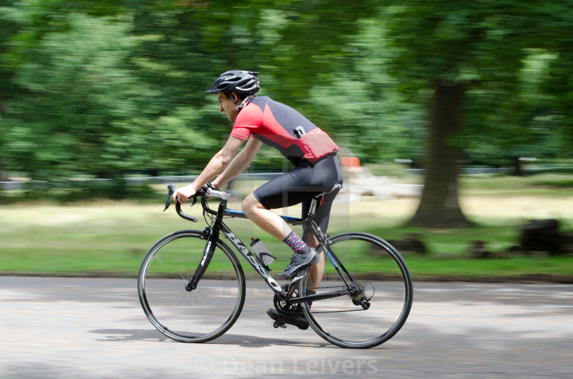 "Richmond Park Rider" stock image