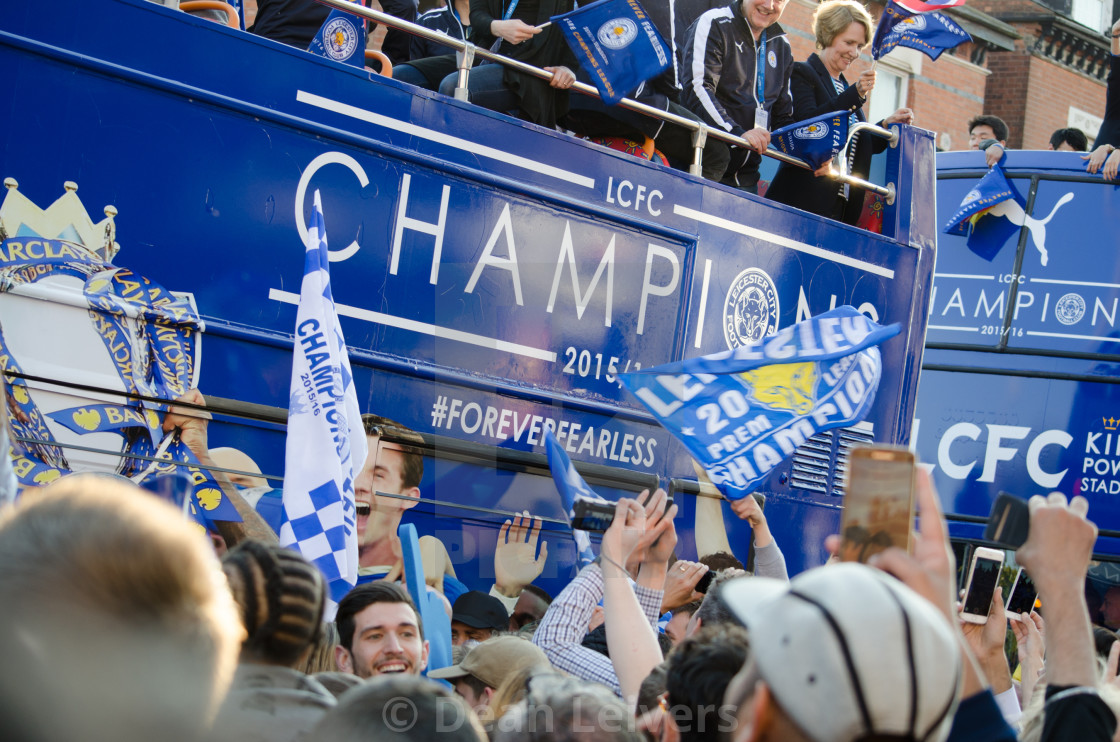 "Leicester City LCFC Victory Parade" stock image