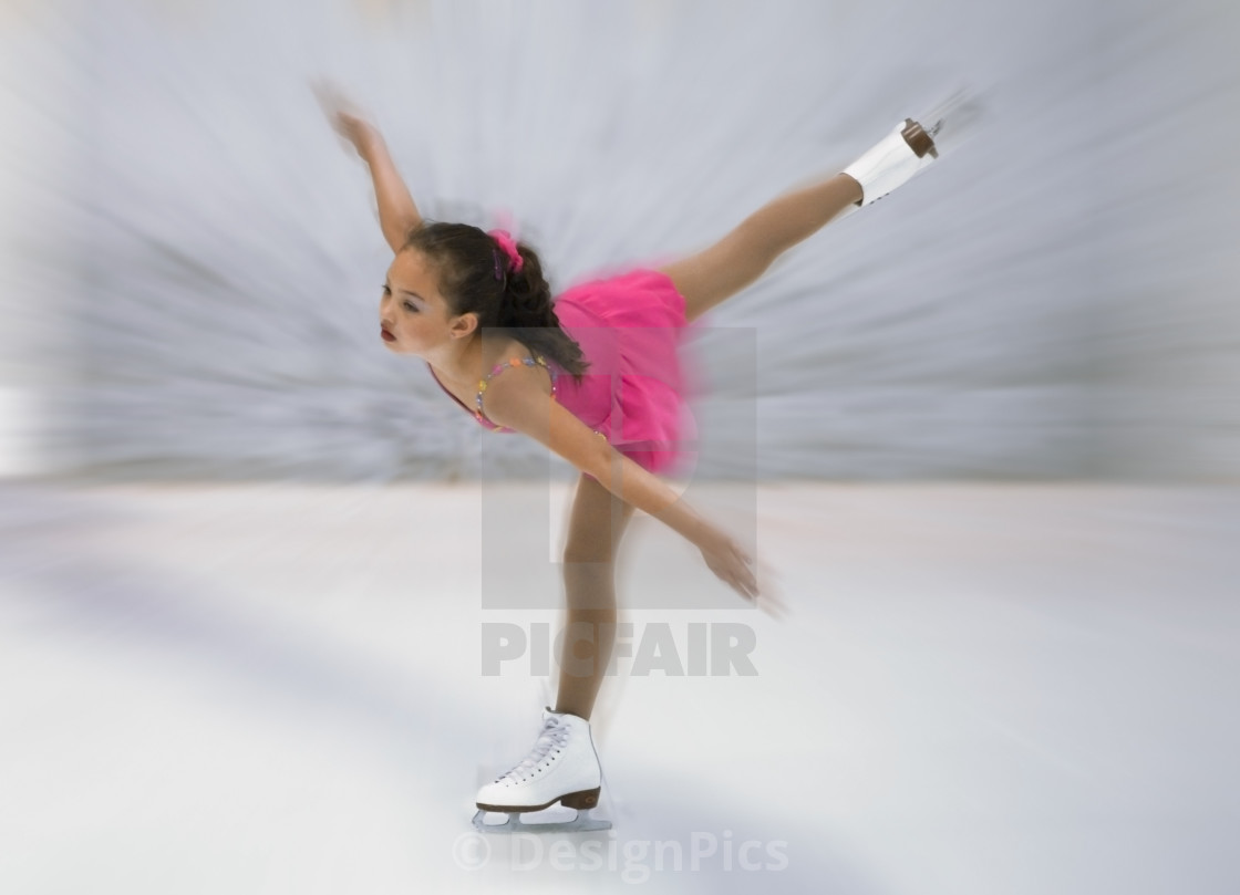 little girl figure skating