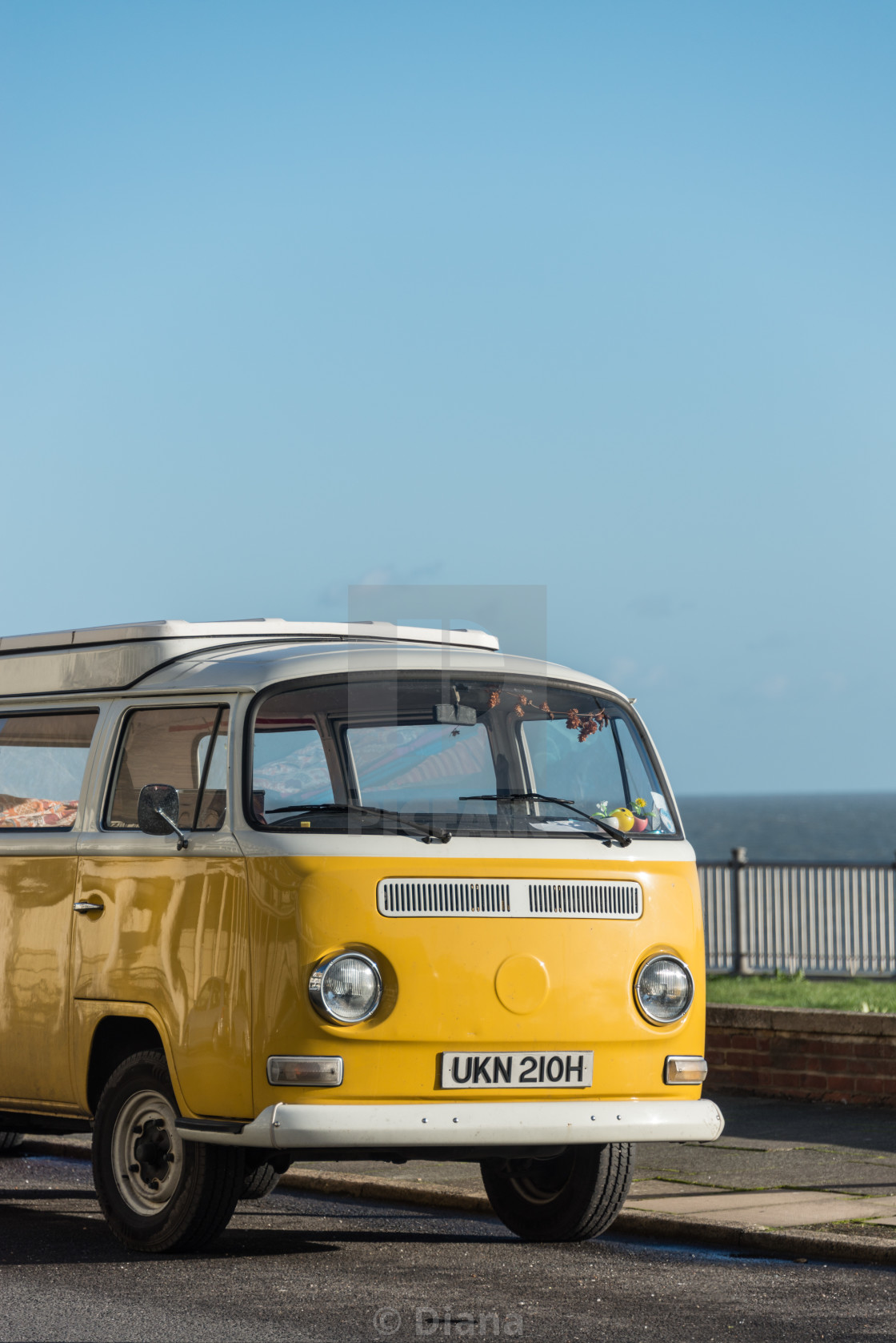 yellow camper van