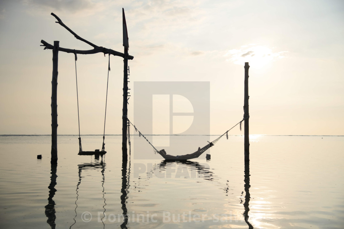 "Hammock in Gili T" stock image