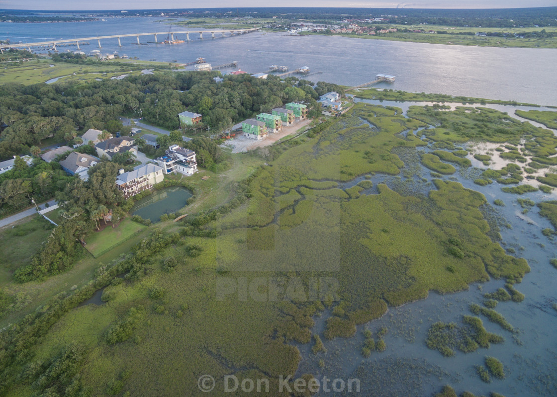 "Marsh homes in St Augustine" by Don Keeton - £5.00 "Marsh homes in St Augustine" stock image