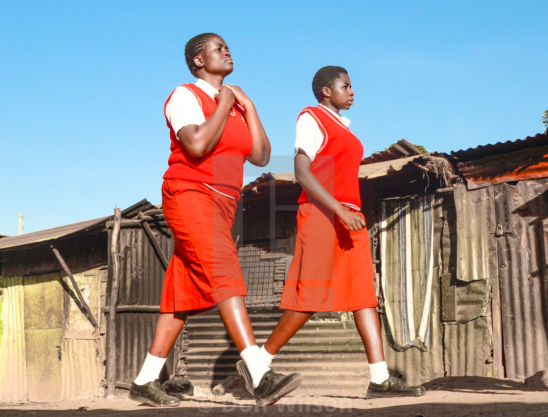 "School Girls" by Don Wilson - $175.80 "School Girls" stock image