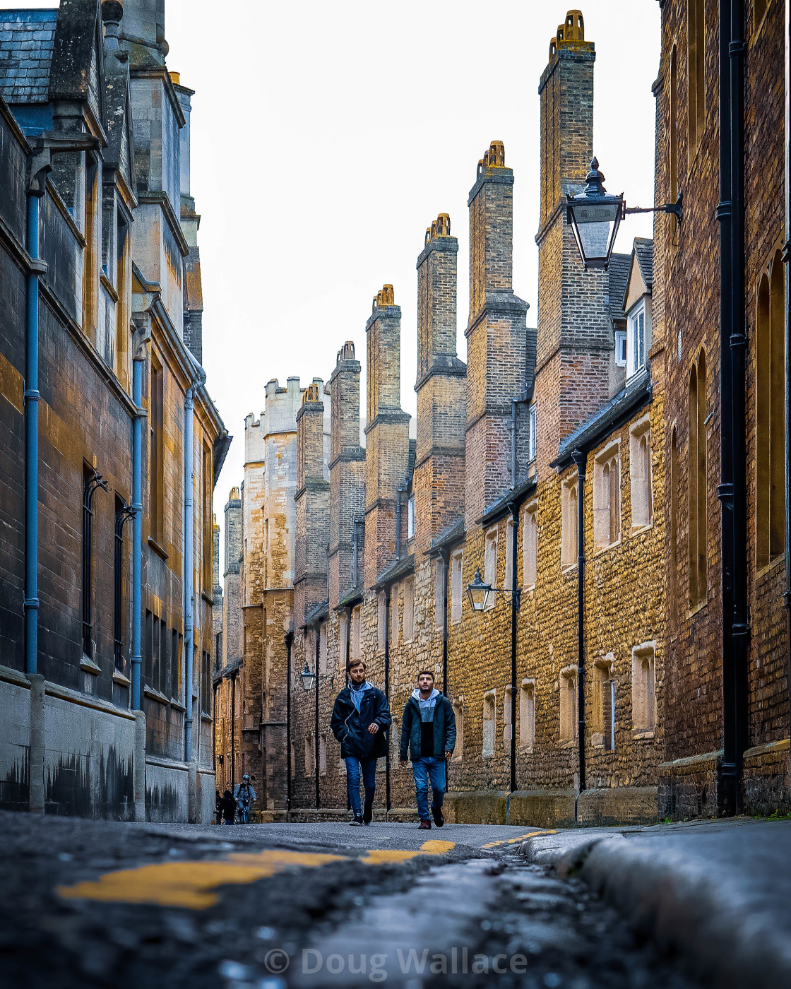 "Low down on Trinity Lane Cambridge" stock image