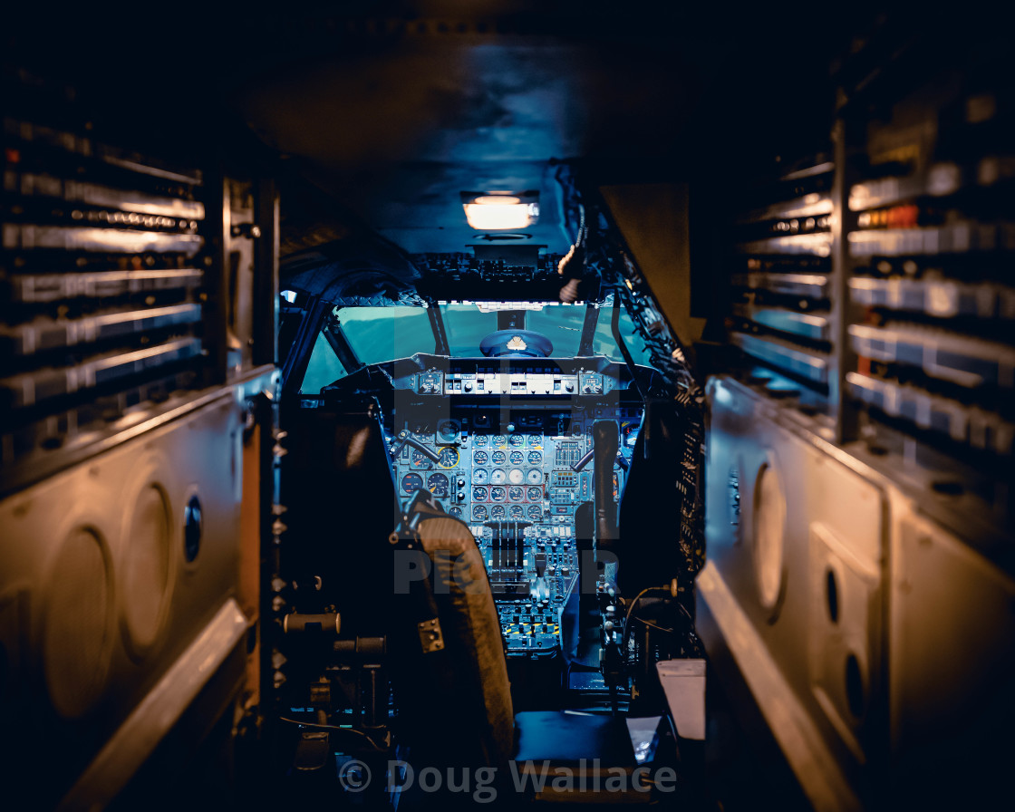 "Concord Cockpit from Duxford Imperial War Museum" stock image