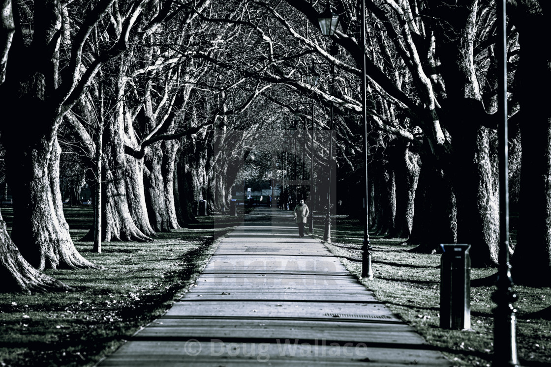 "Jesus Green Footpath Cambridge UK." stock image