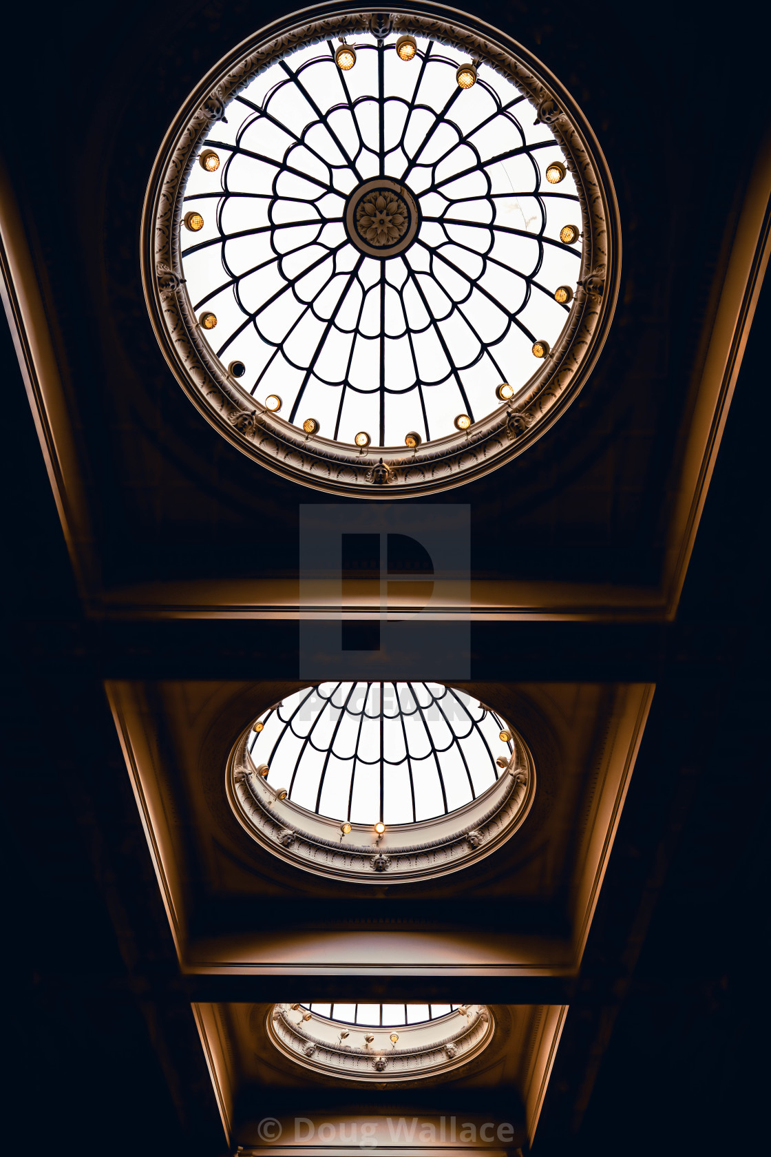 "Fitzwilliam Museum skylight domes." stock image