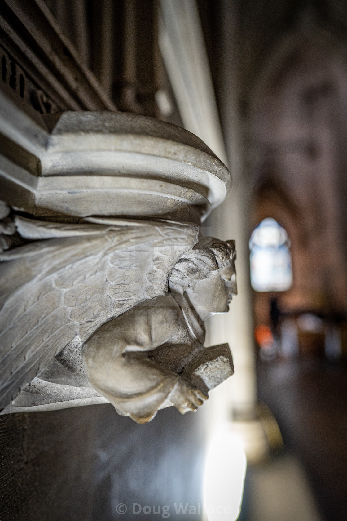 "Angel, Catholic Church Cambridge Uk." stock image