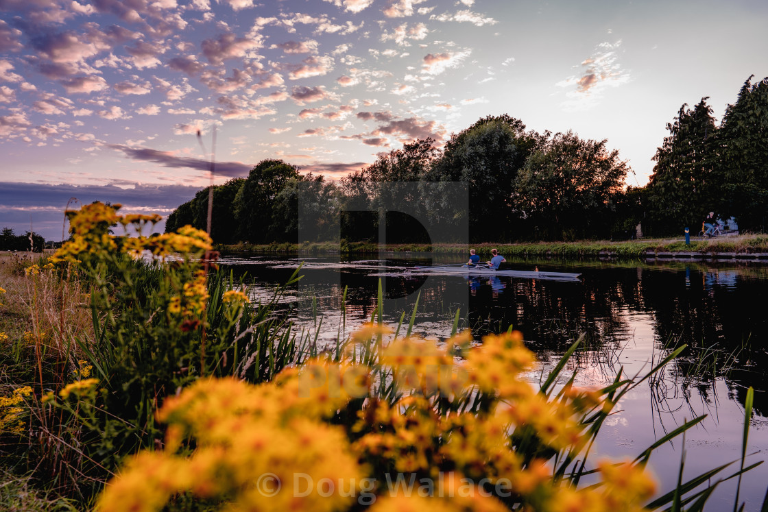 "River Cam, Sunset." stock image