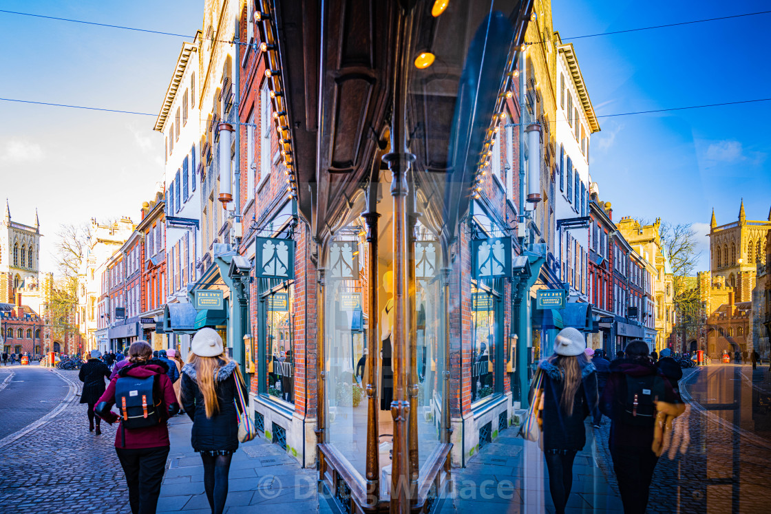 "Reflections from Cambridge UK." stock image