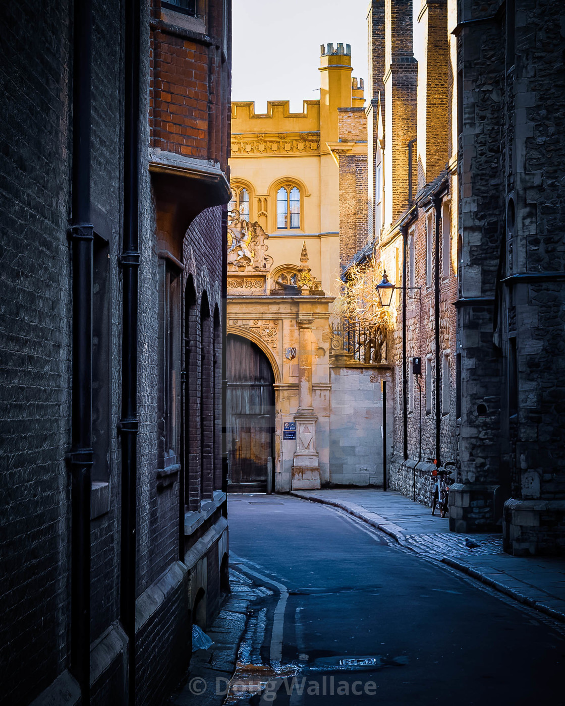 "Sunset, Gonville & Caius College, University of Cambridge." stock image