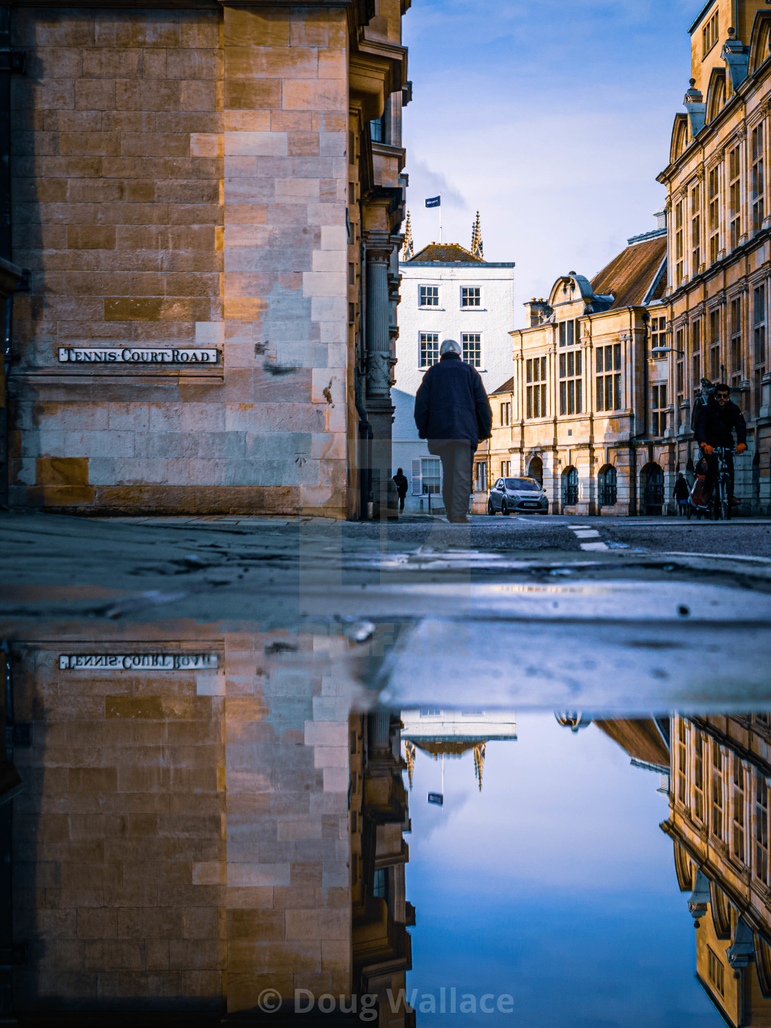 "Reflections, Downing St. Cambridge UK" stock image