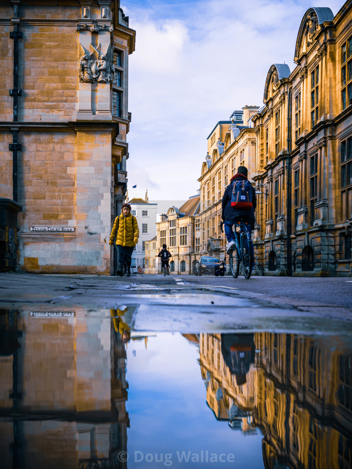 "Reflections, Downing St. Cambridge UK." stock image