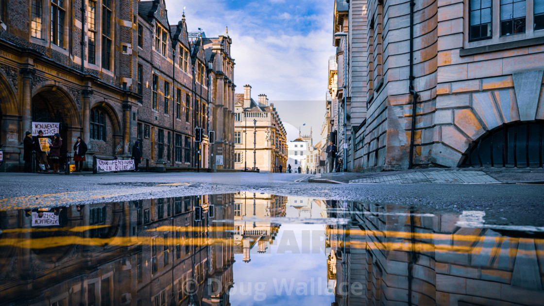 "Reflections, Downing St. Cambridge UK." stock image