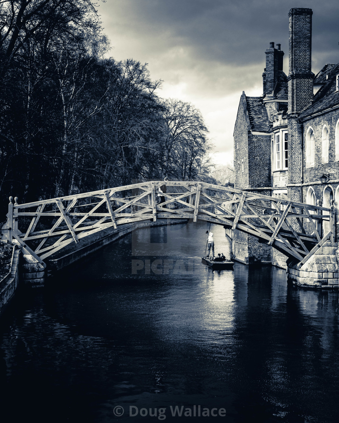 "Mathematical Bridge, Cambridge UK." stock image