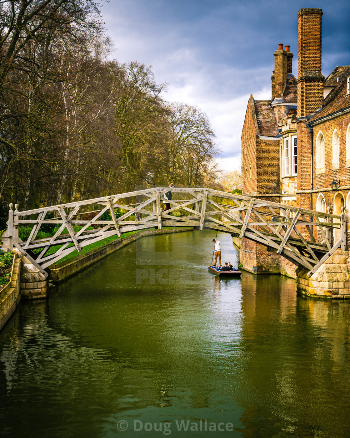 "Mathematical Bridge, Cambridge UK." stock image