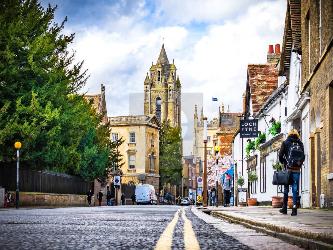 "Trumpington Street, Cambridge UK." stock image